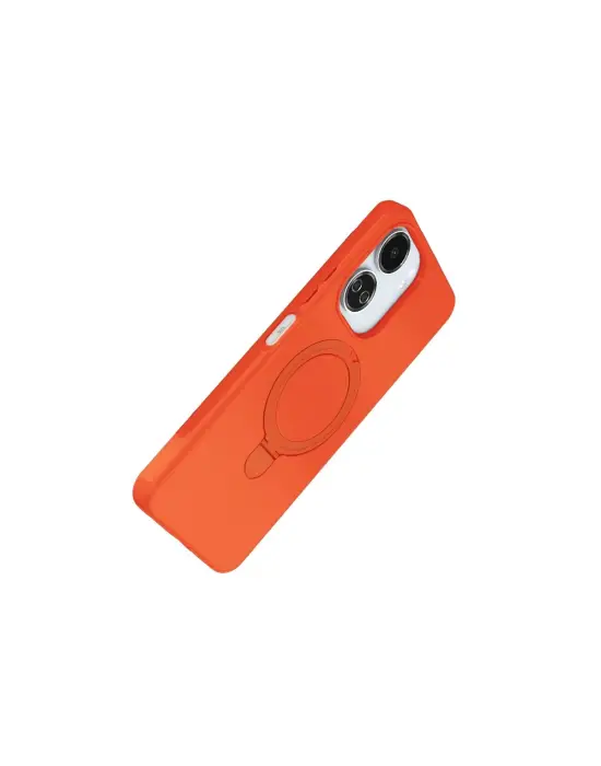 Xiaomi Redmi 13c Regal Magsafe Standlı Kapak - Turuncu