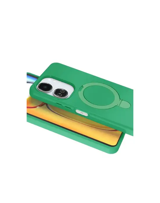 Xiaomi Redmi 13c Regal Magsafe Standlı Kapak - Yeşil