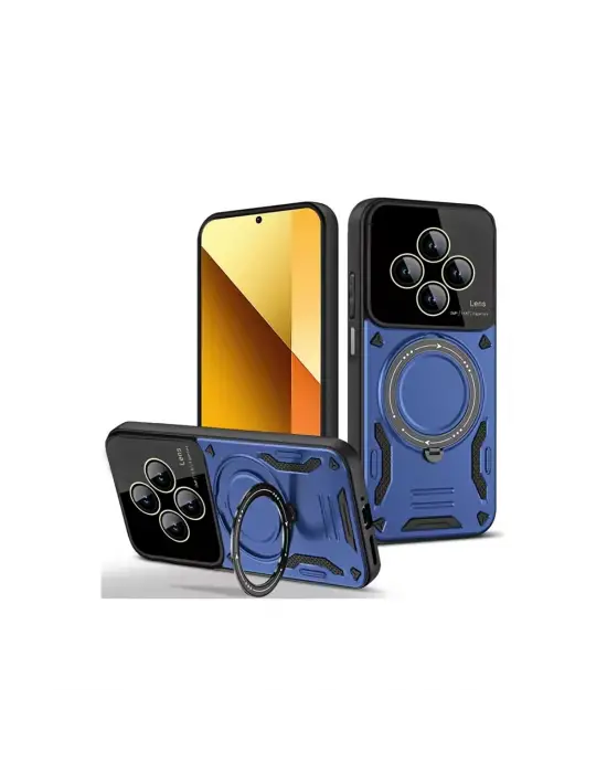 Xiaomi Redmi 14c Kılıf Joy Lens Standlı Kapak - Lacivert