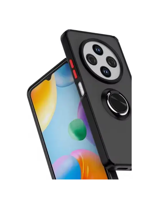 Xiaomi Redmi 14c Kılıf Montreal Yüzüklü Silikon Kapak - Siyah