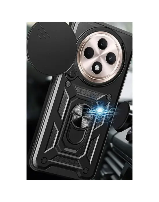 Xiaomi Redmi 14c Kılıf Pars Lens Yüzüklü Silikon - Yeşil