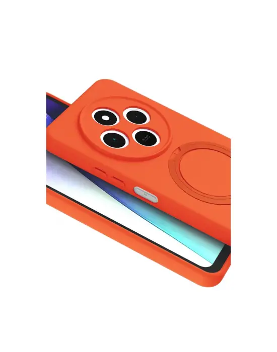 Xiaomi Redmi 14c Regal Magsafe Standlı Kapak - Turuncu