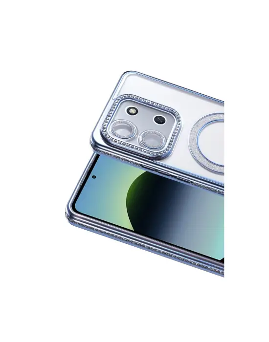 Xiaomi Redmi 15c 4g Joke Simli Magneticsafe Kılıf - Mavi