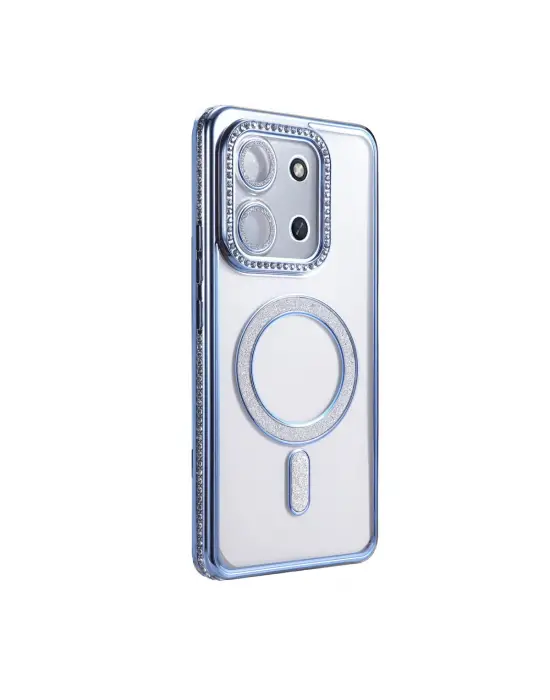 Xiaomi Redmi 15c 4g Joke Simli Magneticsafe Kılıf - Mavi