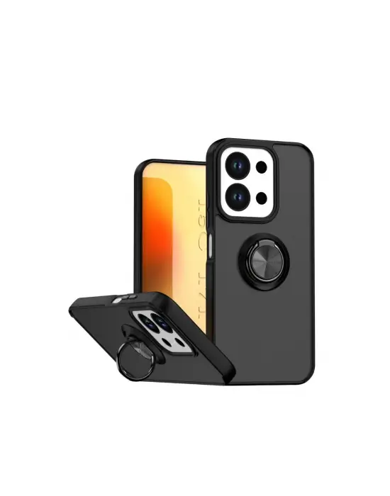 Xiaomi Redmi 15c 4g Montreal Yüzüklü Silikon Kapak - Siyah