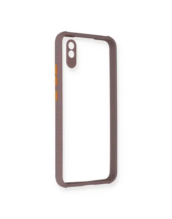 Xiaomi Redmi 9a Kılıf Miami Şeffaf Silikon - Açık Mor