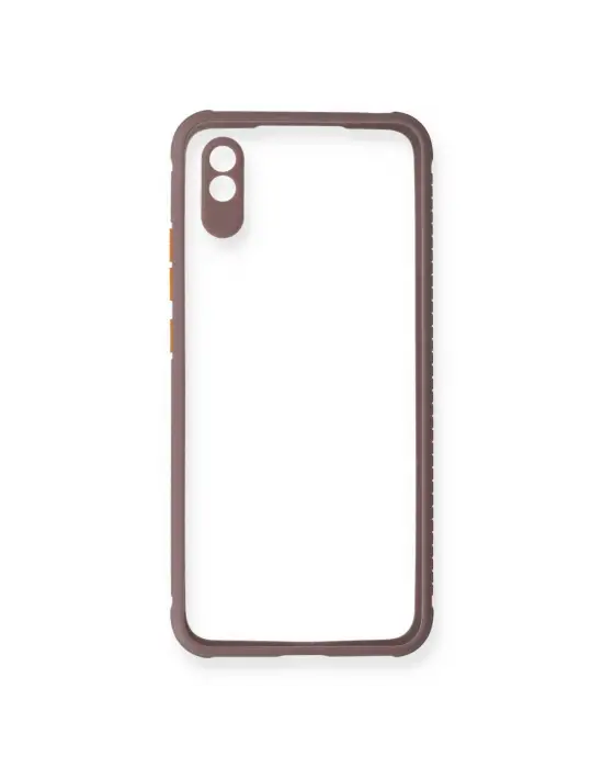 Xiaomi Redmi 9a Kılıf Miami Şeffaf Silikon - Açık Mor