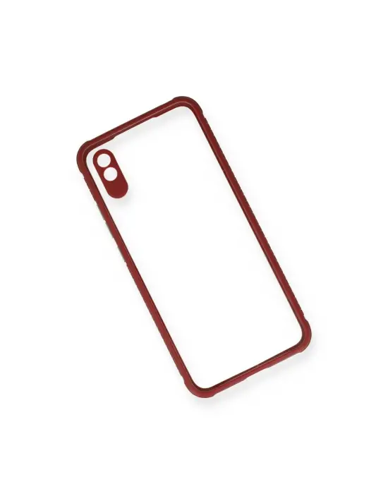 Xiaomi Redmi 9a Kılıf Miami Şeffaf Silikon - Fuşya