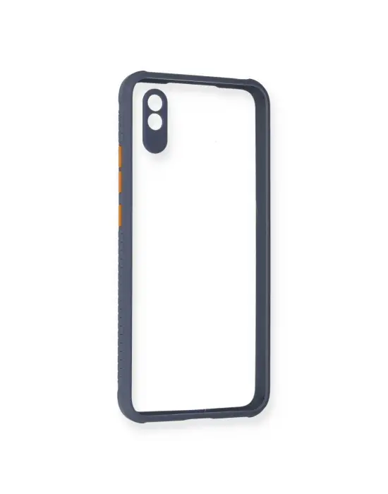 Xiaomi Redmi 9a Kılıf Miami Şeffaf Silikon - Gri