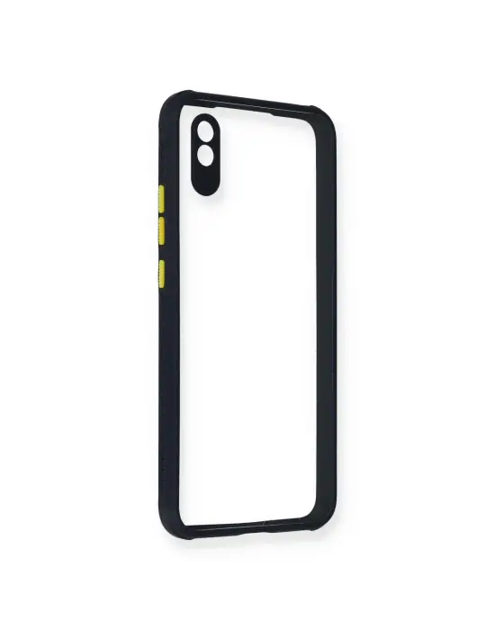 Xiaomi Redmi 9a Kılıf Miami Şeffaf Silikon - Lacivert