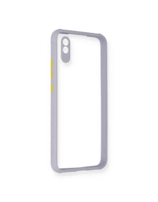 Xiaomi Redmi 9a Kılıf Miami Şeffaf Silikon - Lila