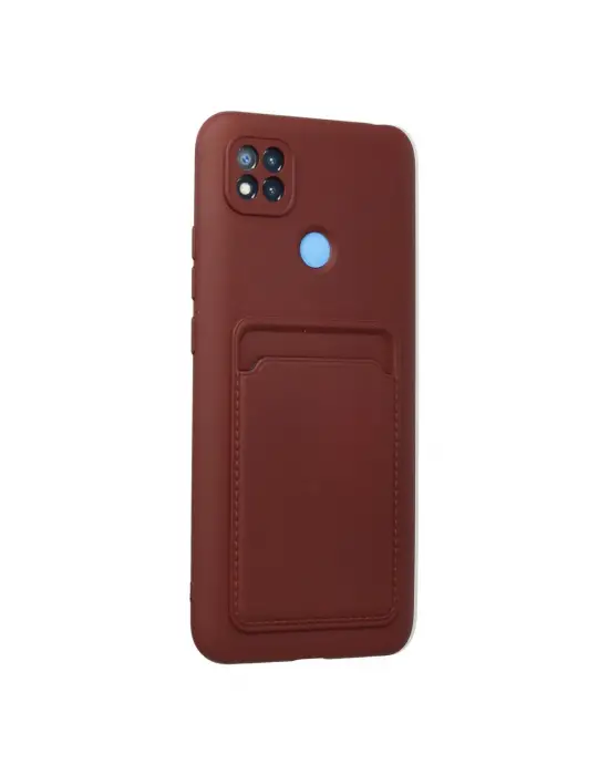 Xiaomi Redmi 9c Kılıf Kelvin Kartvizitli Silikon - Bordo