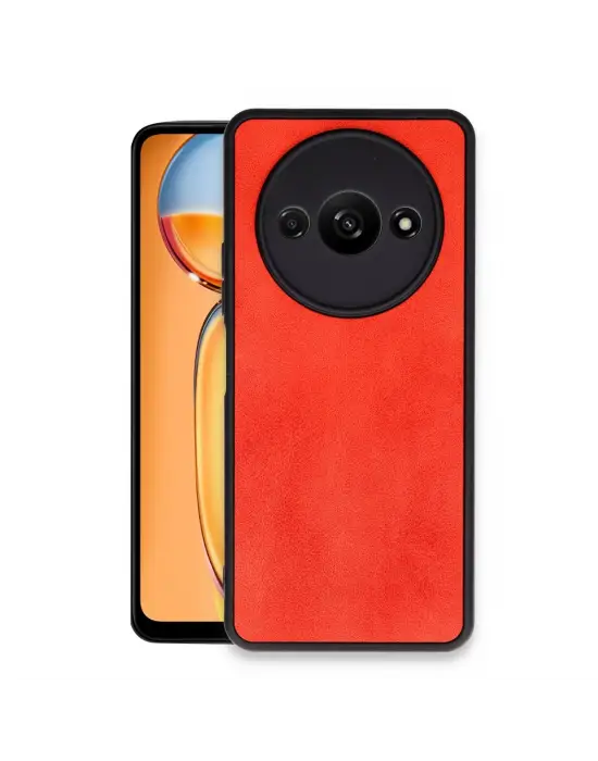 Xiaomi Redmi A3 4g Kılıf Aras Deri Kapak - Kırmızı