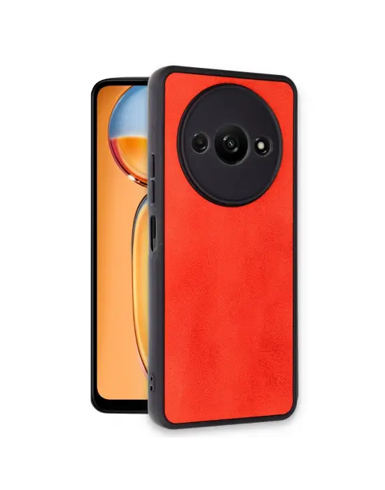 Xiaomi Redmi A3 4g Kılıf Aras Deri Kapak - Kırmızı