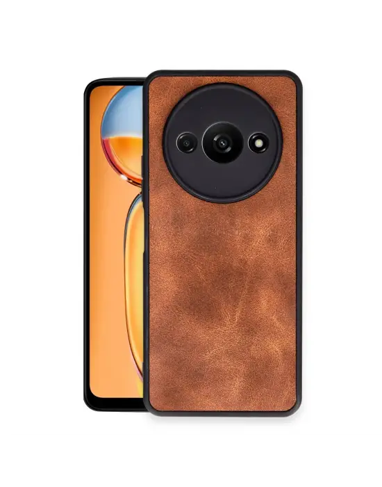 Xiaomi Redmi A3 4g Kılıf Aras Deri Kapak - Taba