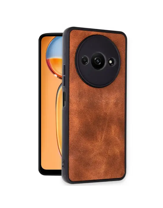 Xiaomi Redmi A3 4g Kılıf Aras Deri Kapak - Taba