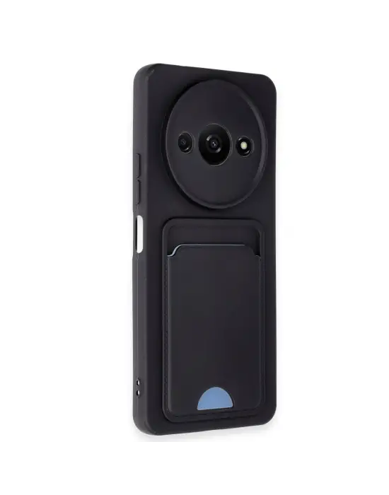 Xiaomi Redmi A3 4g Kılıf Kelvin Kartvizitli Silikon - Siyah
