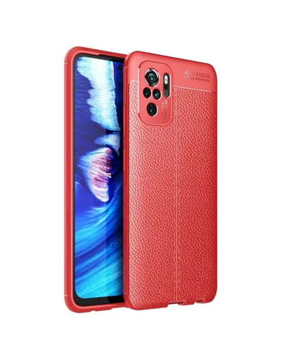Xiaomi Redmi Note 10 Kılıf Auto Focus Kapak - Kırmızı