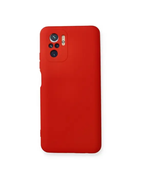 Xiaomi Redmi Note 10 Kılıf Nano İçi Kadife Silikon - Kırmızı