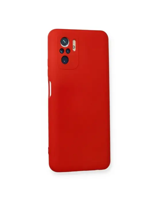 Xiaomi Redmi Note 10 Kılıf Nano İçi Kadife Silikon - Kırmızı