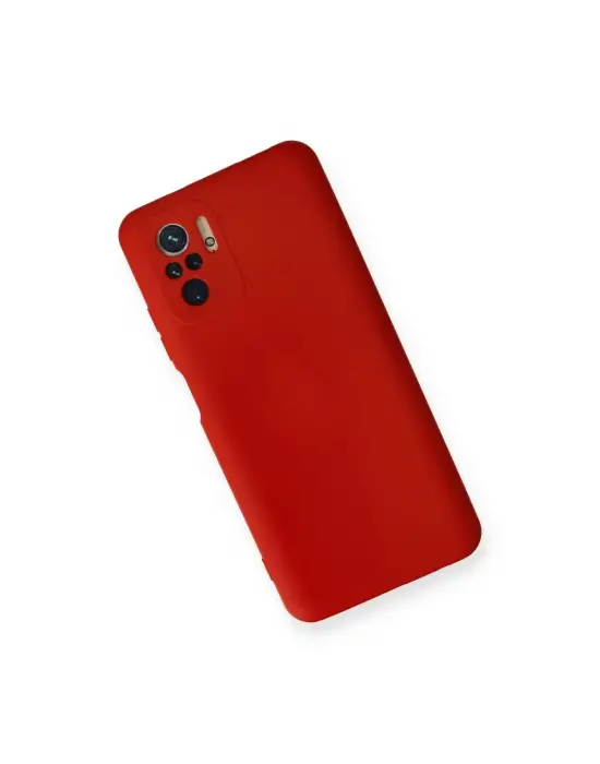 Xiaomi Redmi Note 10 Kılıf Nano İçi Kadife Silikon - Kırmızı