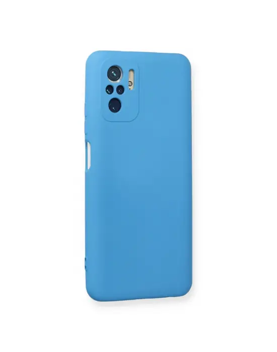 Xiaomi Redmi Note 10 Kılıf Nano İçi Kadife Silikon - Mavi