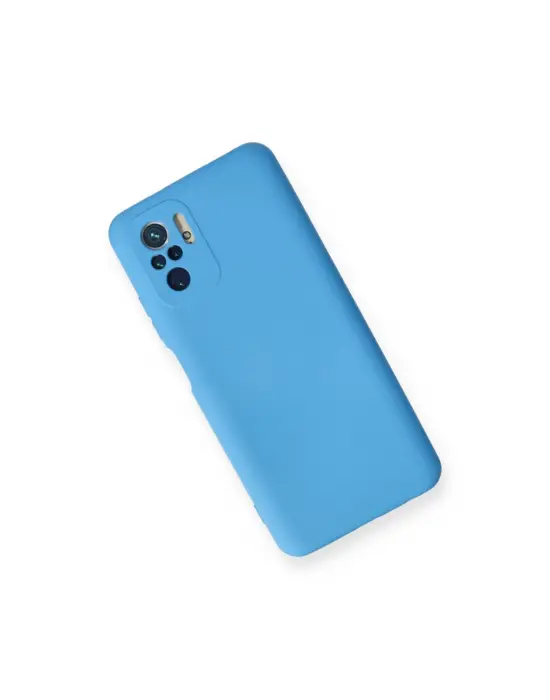 Xiaomi Redmi Note 10 Kılıf Nano İçi Kadife Silikon - Mavi