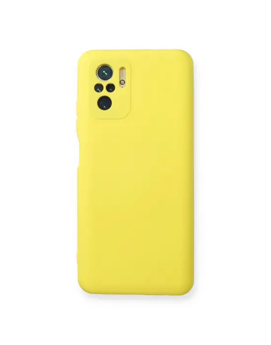 Xiaomi Redmi Note 10 Kılıf Nano İçi Kadife Silikon - Sarı