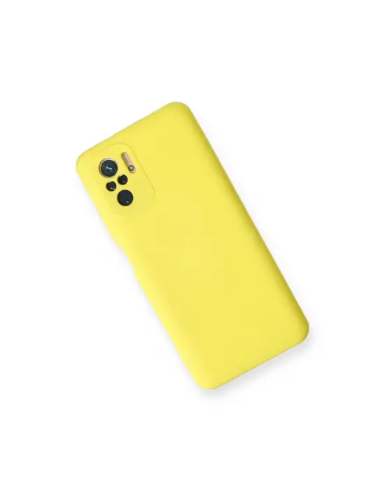 Xiaomi Redmi Note 10 Kılıf Nano İçi Kadife Silikon - Sarı