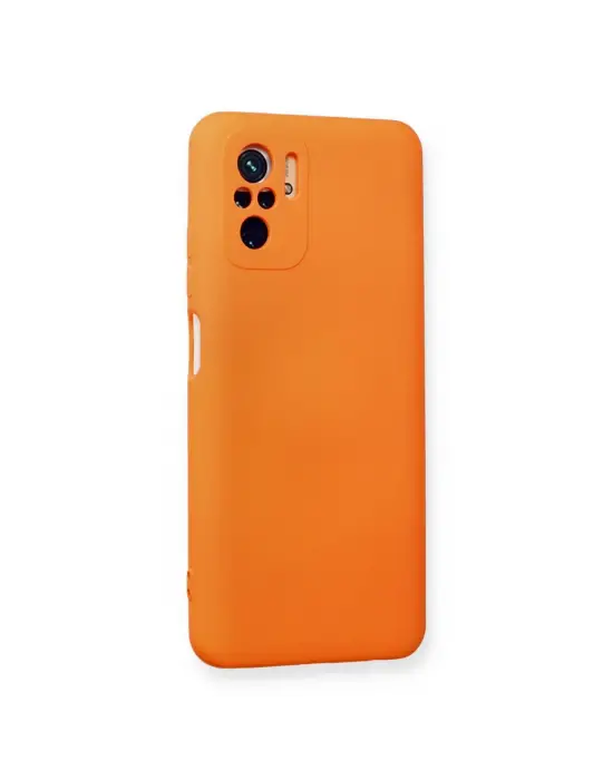 Xiaomi Redmi Note 10 Kılıf Nano İçi Kadife Silikon - Turuncu