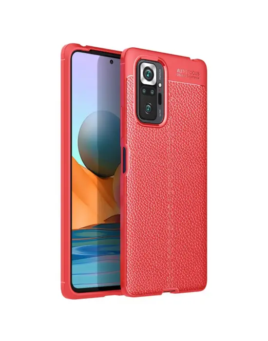 Xiaomi Redmi Note 10 Pro Kılıf Auto Focus Kapak - Kırmızı