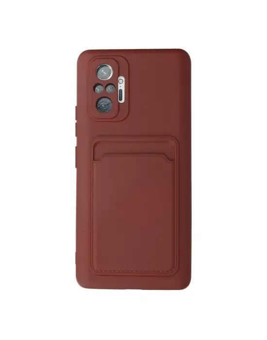 Xiaomi Redmi Note 10 Pro Kılıf Kelvin Kartvizitli Silikon - Bordo