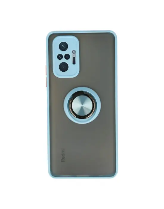 Xiaomi Redmi Note 10 Pro Kılıf Montreal Yüzüklü Silikon Kapak - Buz Mavi