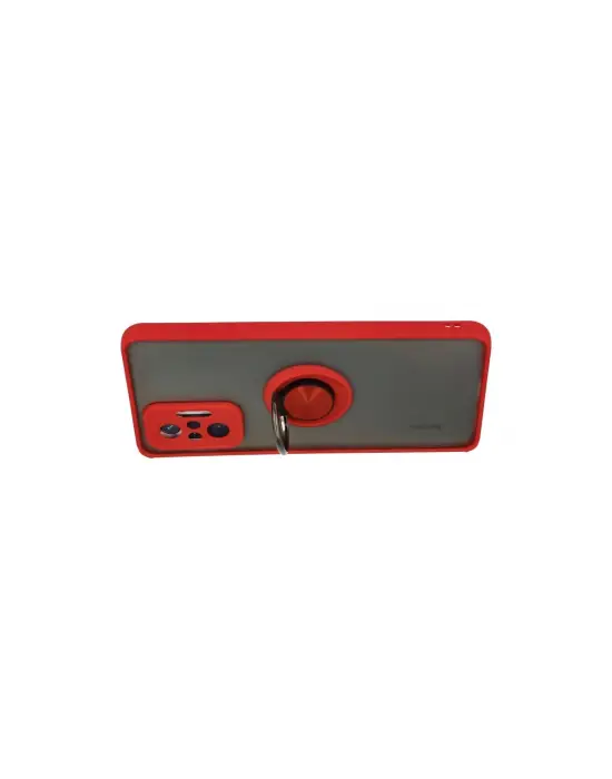 Xiaomi Redmi Note 10 Pro Kılıf Montreal Yüzüklü Silikon Kapak - Kırmızı