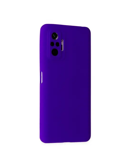 Xiaomi Redmi Note 10 Pro Kılıf Nano İçi Kadife Silikon - Mor
