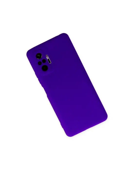 Xiaomi Redmi Note 10 Pro Kılıf Nano İçi Kadife Silikon - Mor
