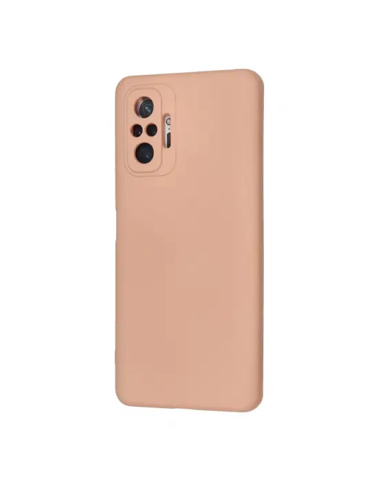 Xiaomi Redmi Note 10 Pro Kılıf Nano İçi Kadife Silikon - Pudra