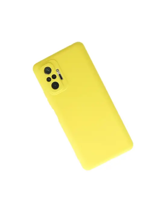 Xiaomi Redmi Note 10 Pro Kılıf Nano İçi Kadife Silikon - Sarı