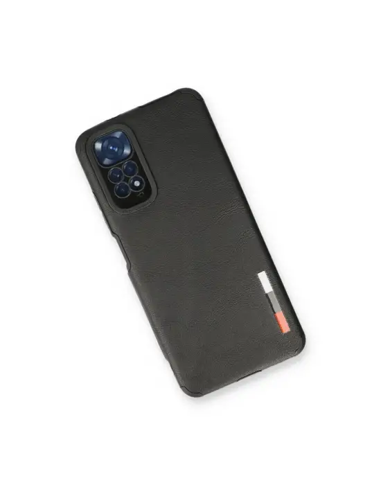 Xiaomi Redmi Note 11 Kılıf Loop Deri Silikon - Siyah