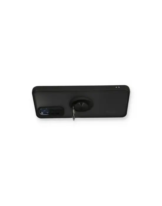 Xiaomi Redmi Note 11 Kılıf Montreal Yüzüklü Silikon Kapak - Siyah
