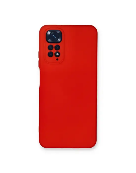 Xiaomi Redmi Note 11 Kılıf Nano İçi Kadife Silikon - Kırmızı