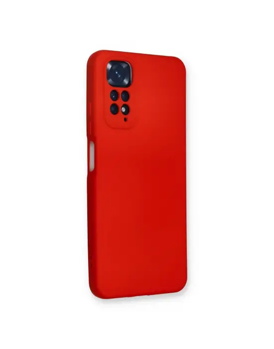Xiaomi Redmi Note 11 Kılıf Nano İçi Kadife Silikon - Kırmızı
