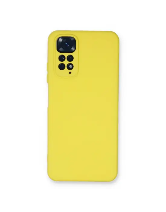 Xiaomi Redmi Note 11 Kılıf Nano İçi Kadife Silikon - Sarı