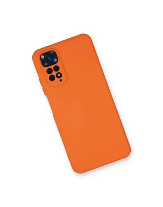 Xiaomi Redmi Note 11 Kılıf Nano İçi Kadife Silikon - Turuncu