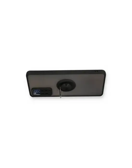 Xiaomi Redmi Note 11 Pro Kılıf Montreal Yüzüklü Silikon Kapak - Siyah