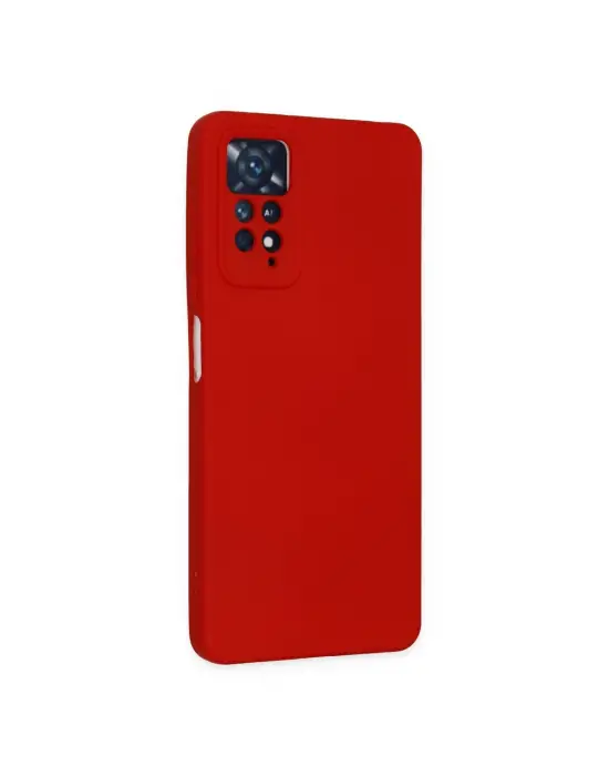 Xiaomi Redmi Note 11 Pro Kılıf Nano İçi Kadife Silikon - Kırmızı