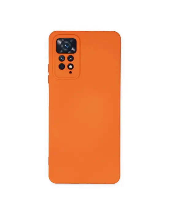 Xiaomi Redmi Note 11 Pro Kılıf Nano İçi Kadife Silikon - Turuncu