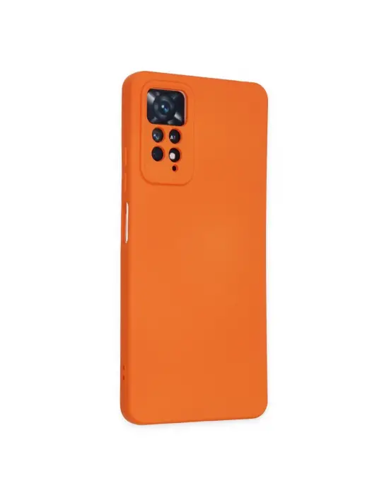 Xiaomi Redmi Note 11 Pro Kılıf Nano İçi Kadife Silikon - Turuncu