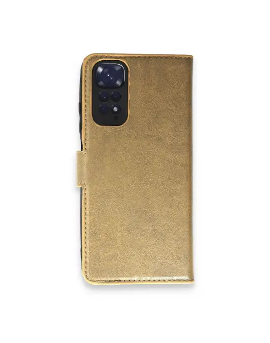 Xiaomi Redmi Note 11 Pro Kılıf Trend S Plus Kapaklı Kılıf - Gold