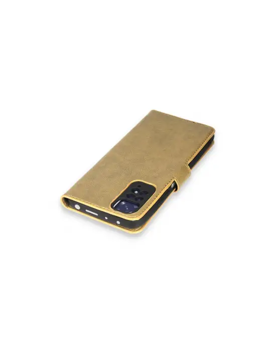 Xiaomi Redmi Note 11 Pro Kılıf Trend S Plus Kapaklı Kılıf - Gold